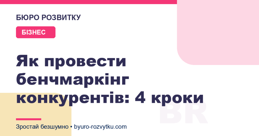 Як провести бенчмаркінг конкурентів: 4 кроки