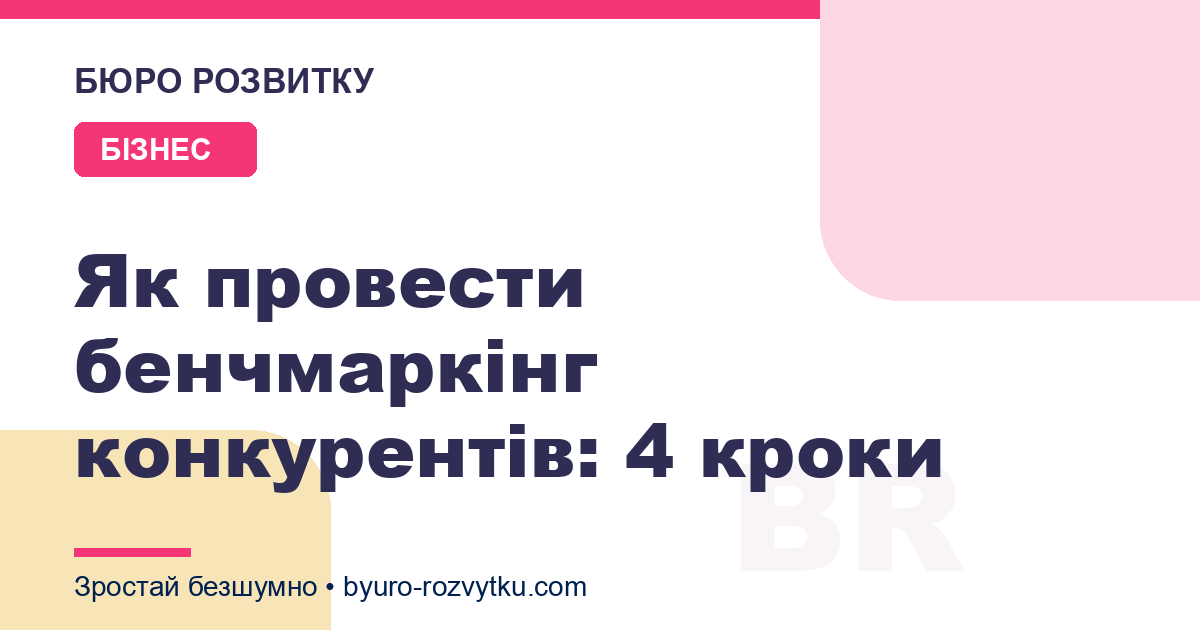 Як провести бенчмаркінг конкурентів: 4 кроки