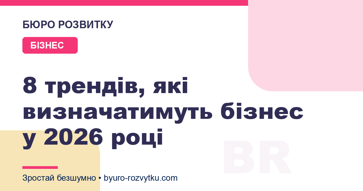 8 трендів, які визначатимуть бізнес у 2026 році