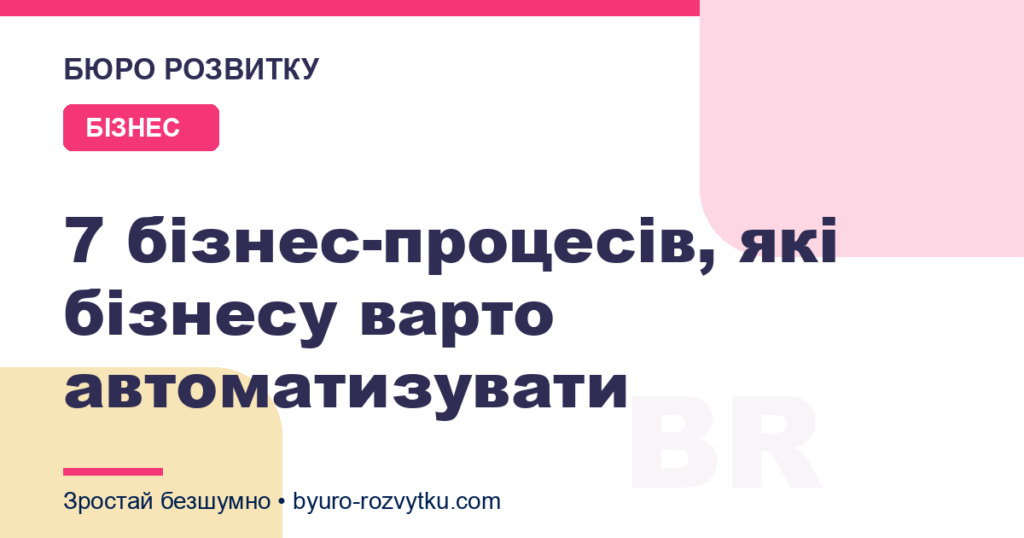 7 бізнес-процесів, які бізнесу варто автоматизувати