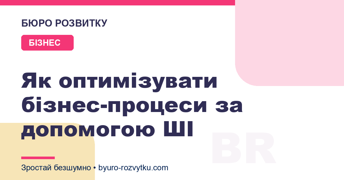 Як оптимізувати бізнес-процеси за допомогою ШІ
