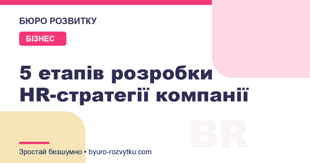5 етапів розробки HR-стратегії компанії