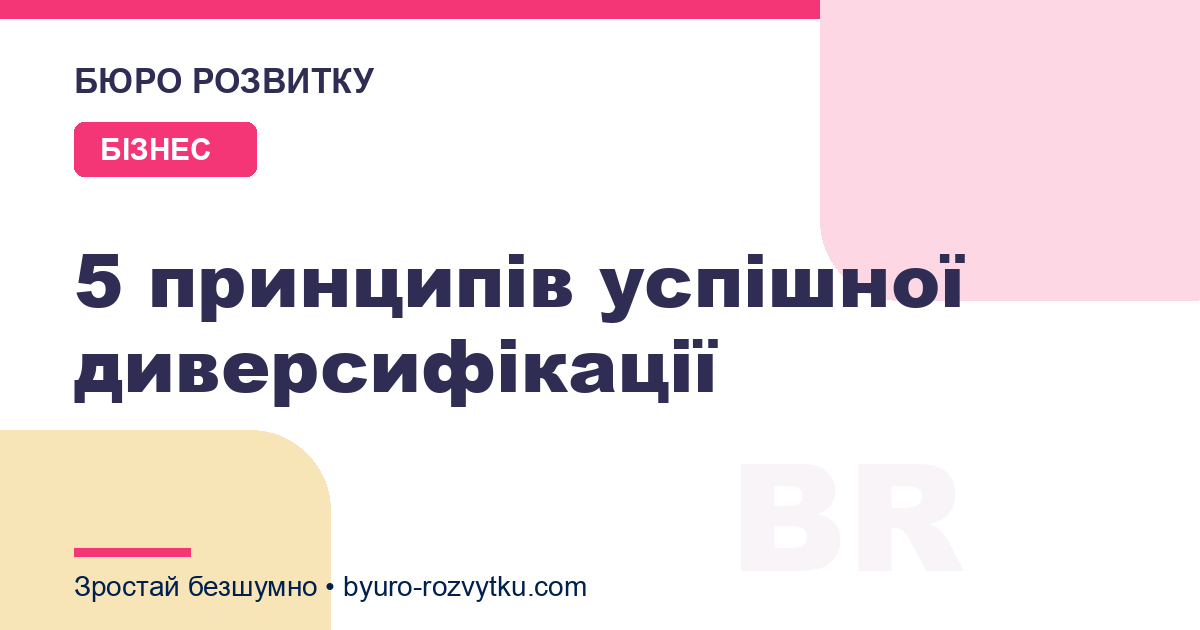 5 принципів успішної диверсифікації