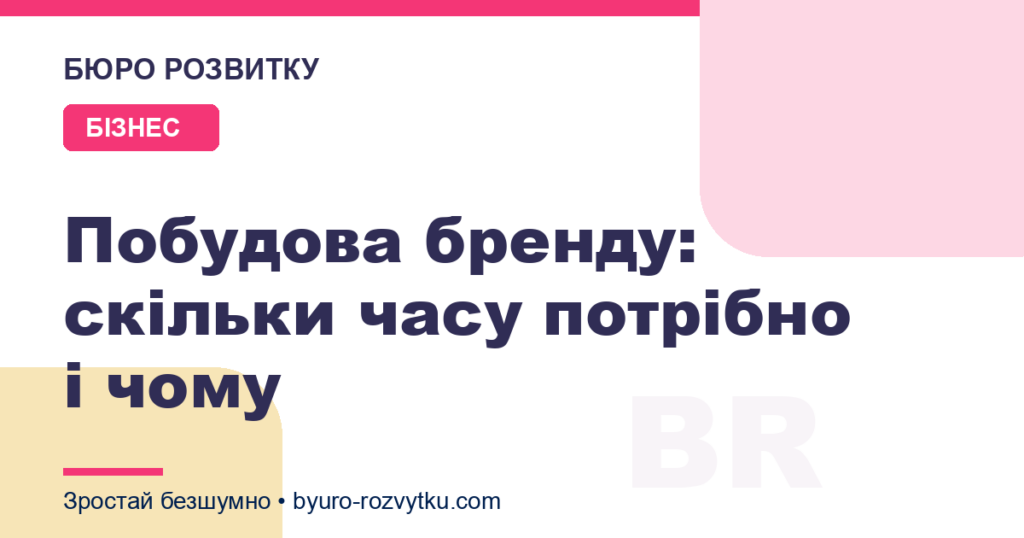 Побудова бренду: скільки часу потрібно і чому
