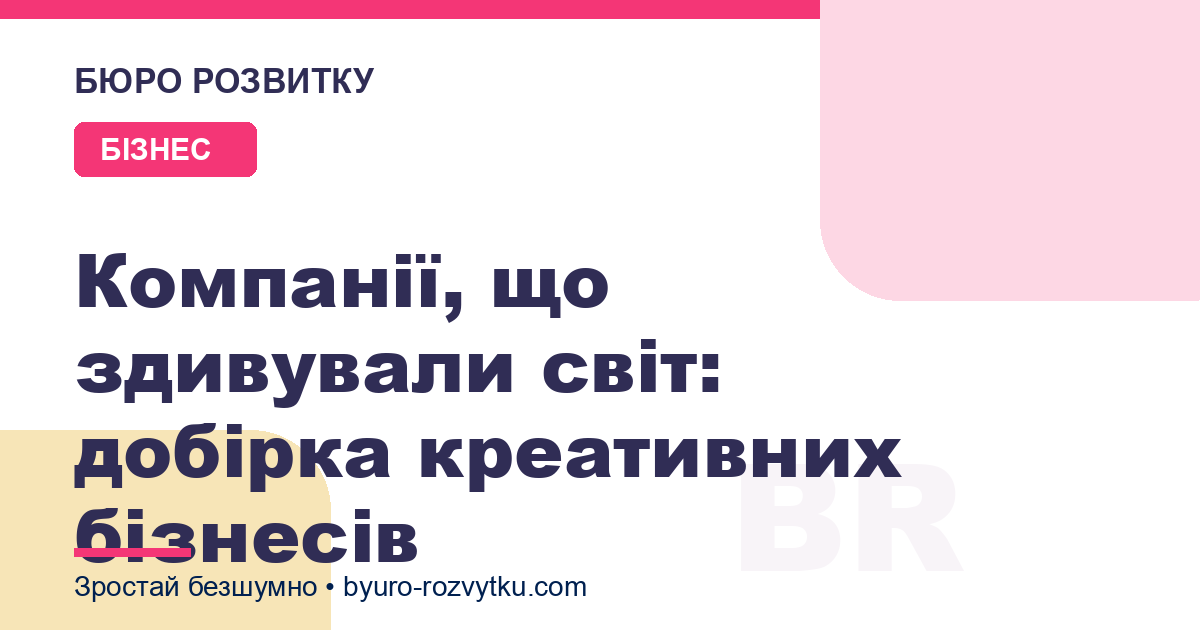Компанії, що здивували світ: добірка креативних бізнесів