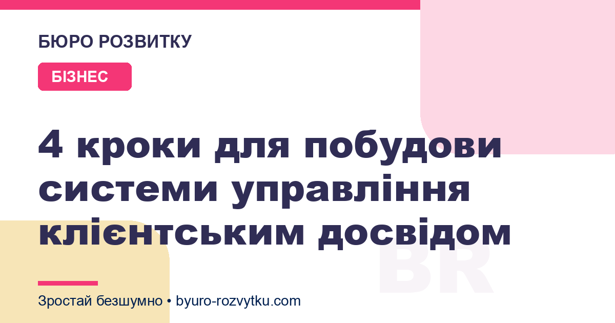 4 кроки для побудови системи управління клієнтським досвідом