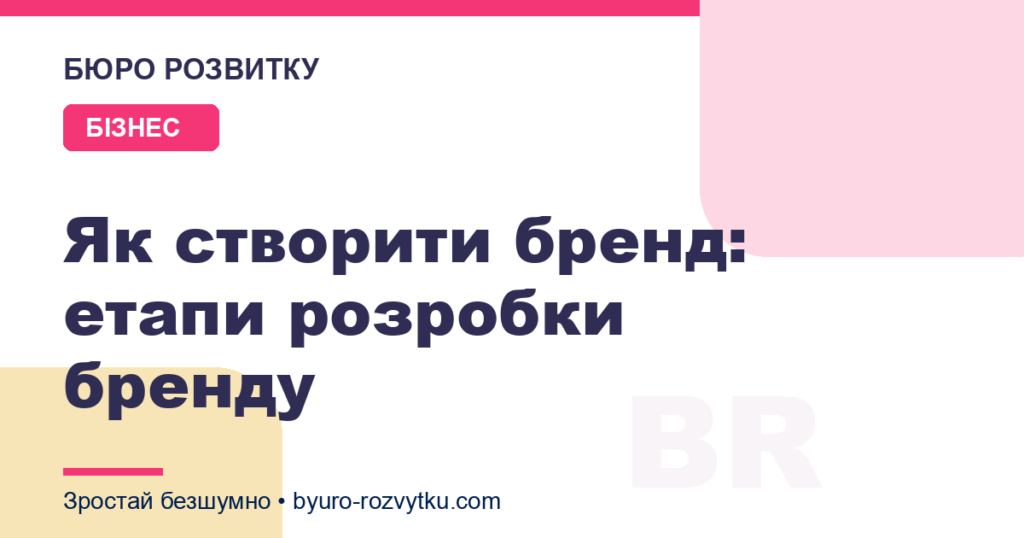 Як створити бренд: етапи розробки бренду